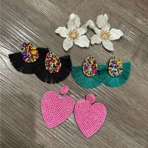 *Never Worn* Set of 4 Statement Earrings